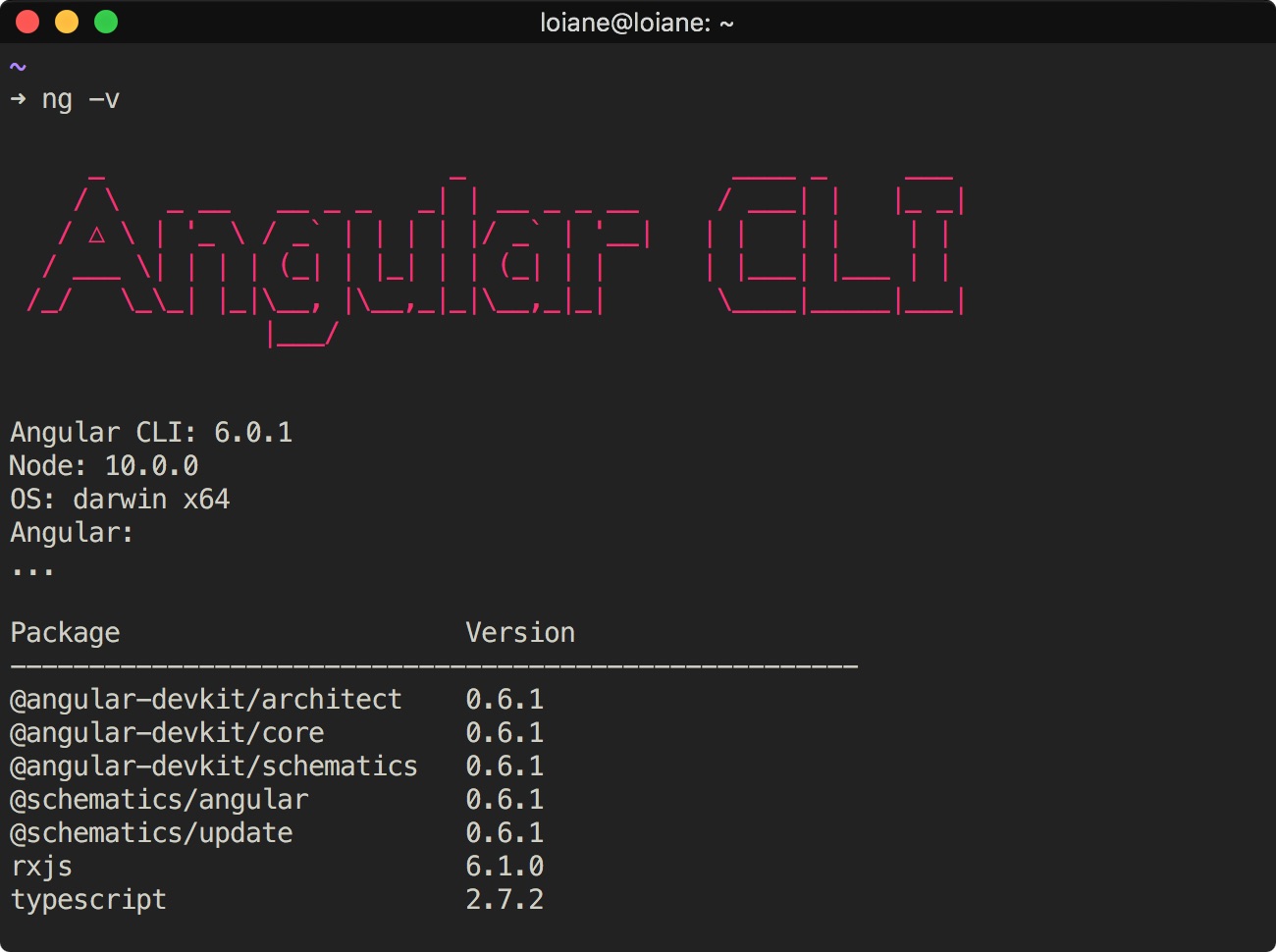 angular cli node version